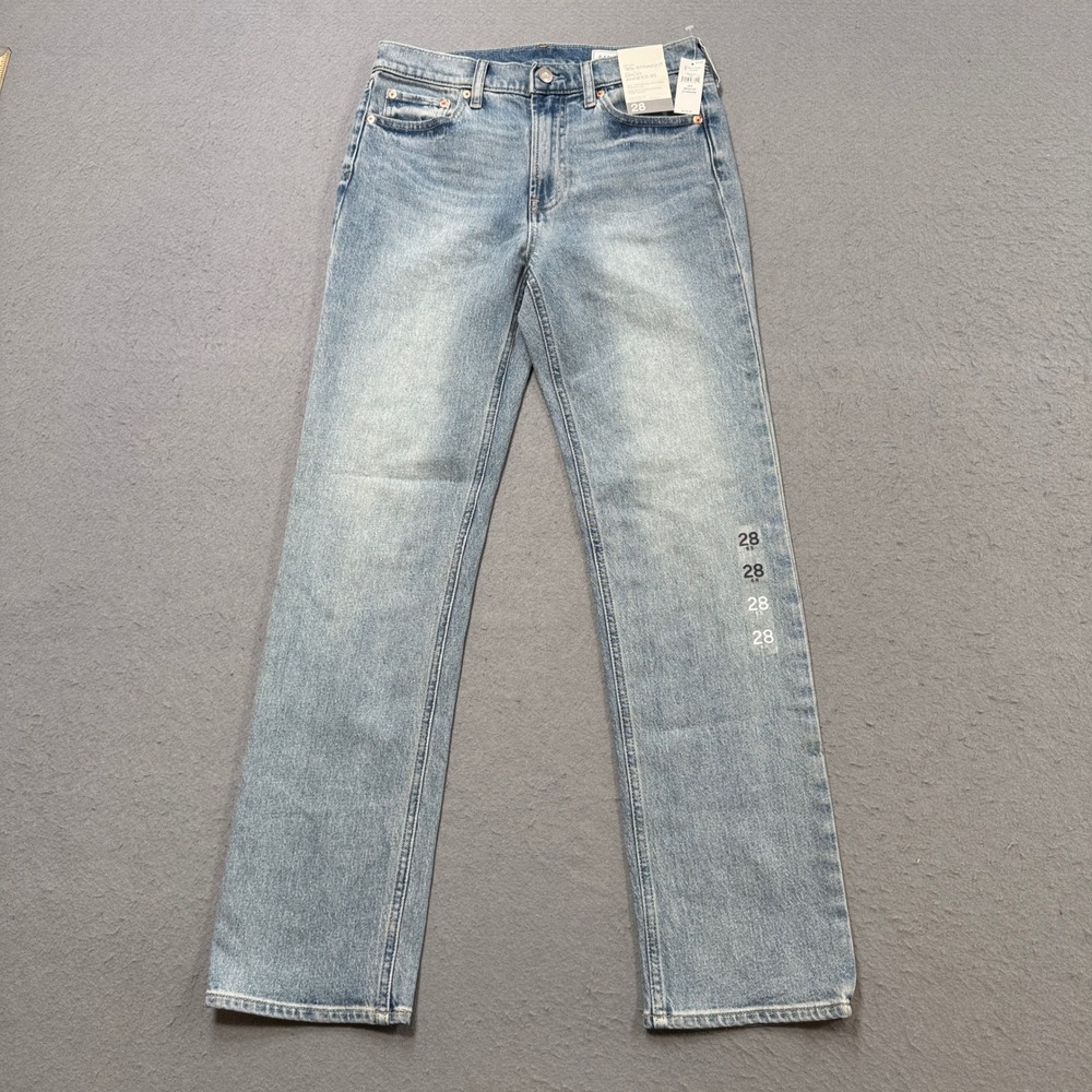 NEW GAP Jeans Women's 28/6 Light Blue Denim 90s Straight Leg High Rise Stretch